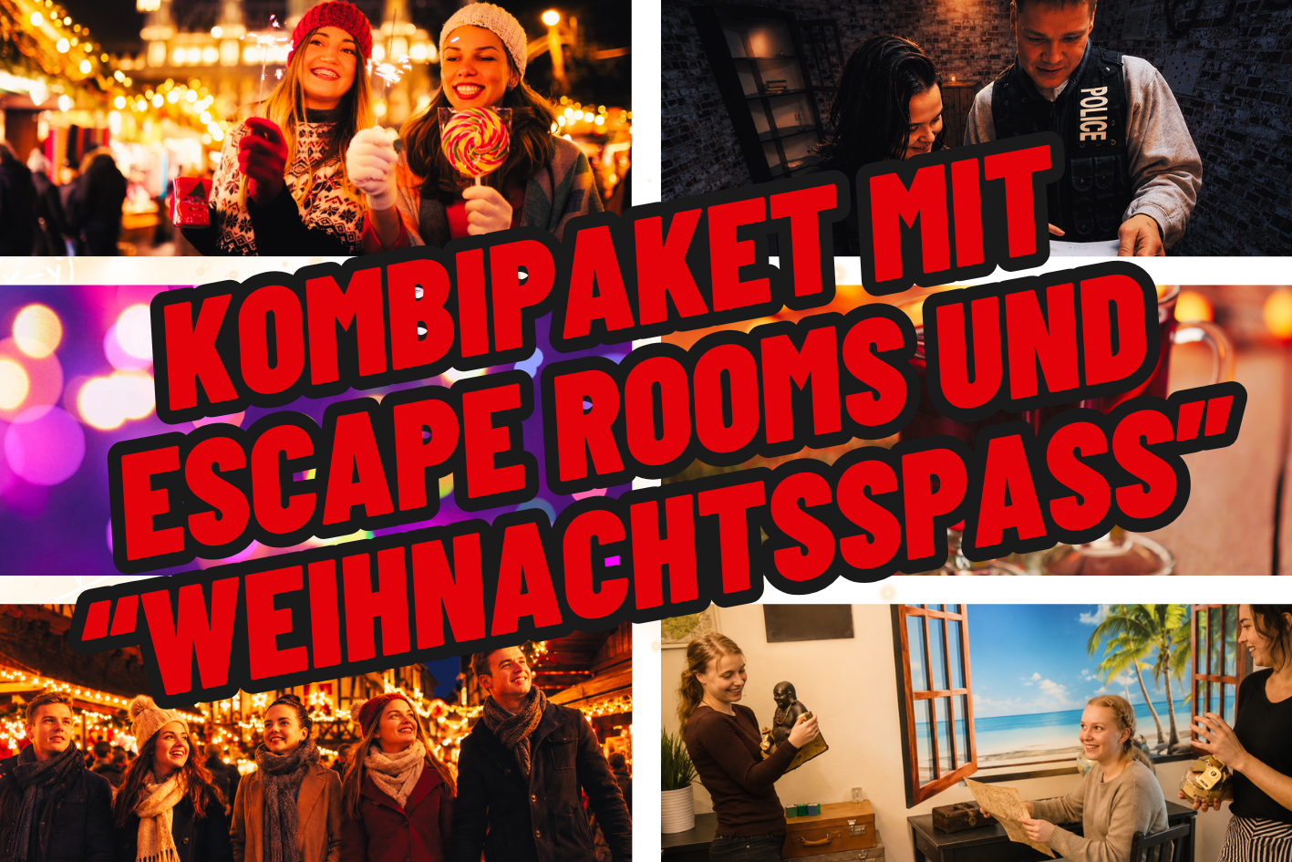 Kombipaket Escape Rooms und Der Weihnachtsspaß – Weihnachtsfeier in Leipzig